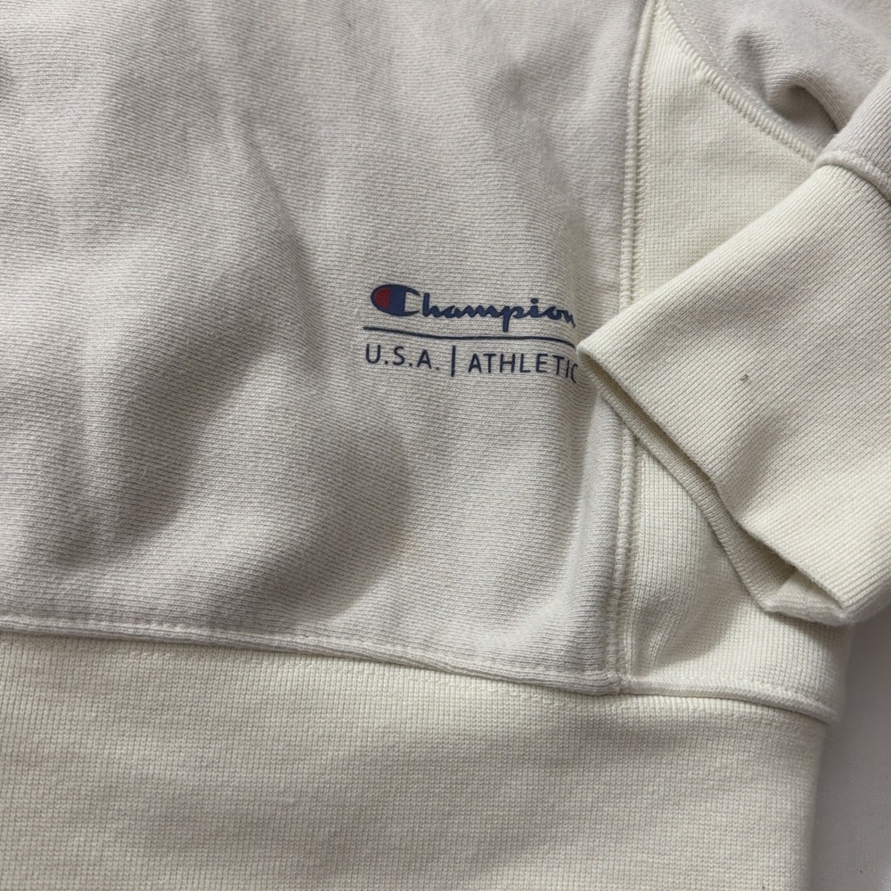 Champion Hoodie Women's Full Double zipup white Logo Size Large Cotton/Polyester - Picture 11 of 16